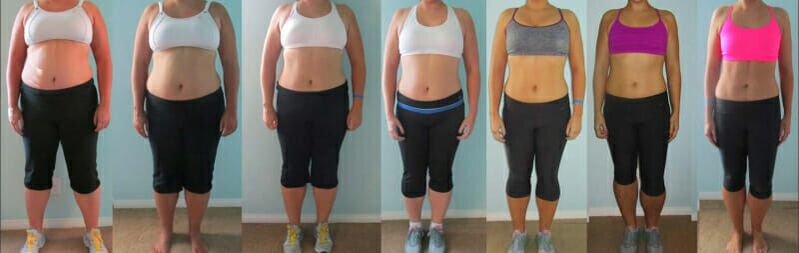 Photo report on weight loss results as motivation