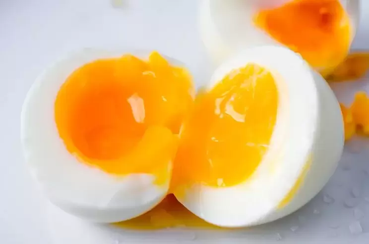 soft boiled chicken egg for a carbohydrate free diet