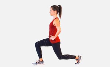 Lunges are an effective exercise for pumping up the leg muscles. 